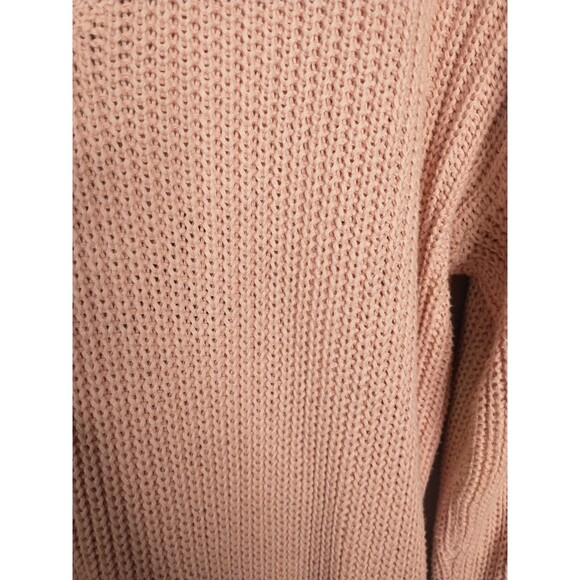Forever 21 Mauve Pink Knit Sweater Women’s Small V-Neck Keyhole Back Pullover - Picture 4 of 5